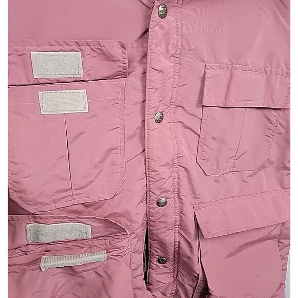 Vintage LL Bean Jacket Coat Sz M Pink Baxter State Parka Hooded Plaid Wool Lined - Picture 11 of 16